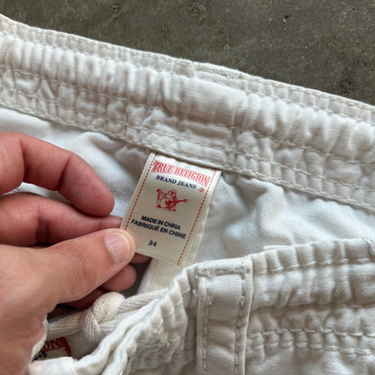 34x34 White True Religion Cargo Pants