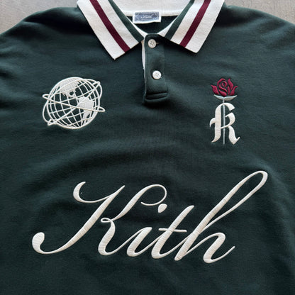 M Kith Script Nelson Collared Pullover Green