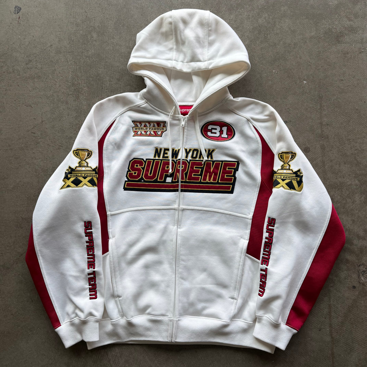 M Supreme Football Zipup Red White