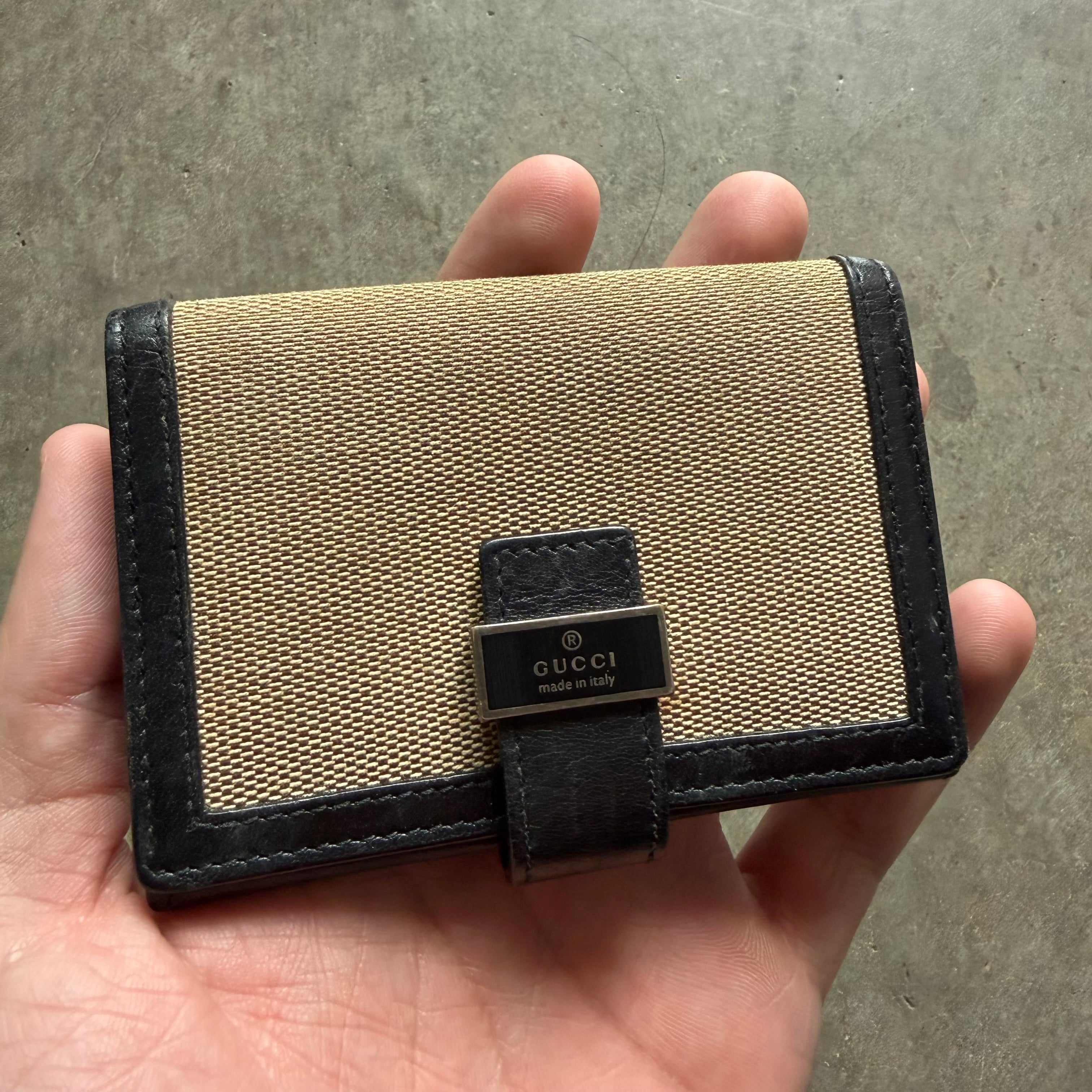 Vintage Gucci Canvas Bifold Wallet