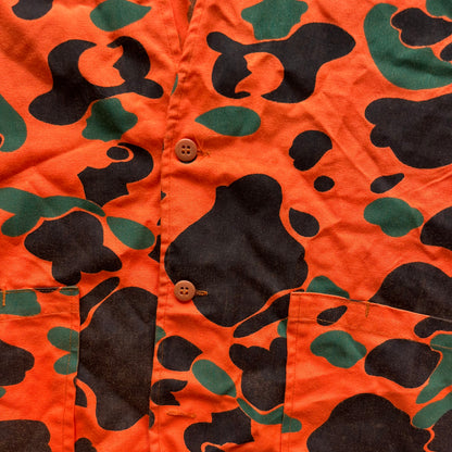 L 90s Orange Camo Hunting Vest