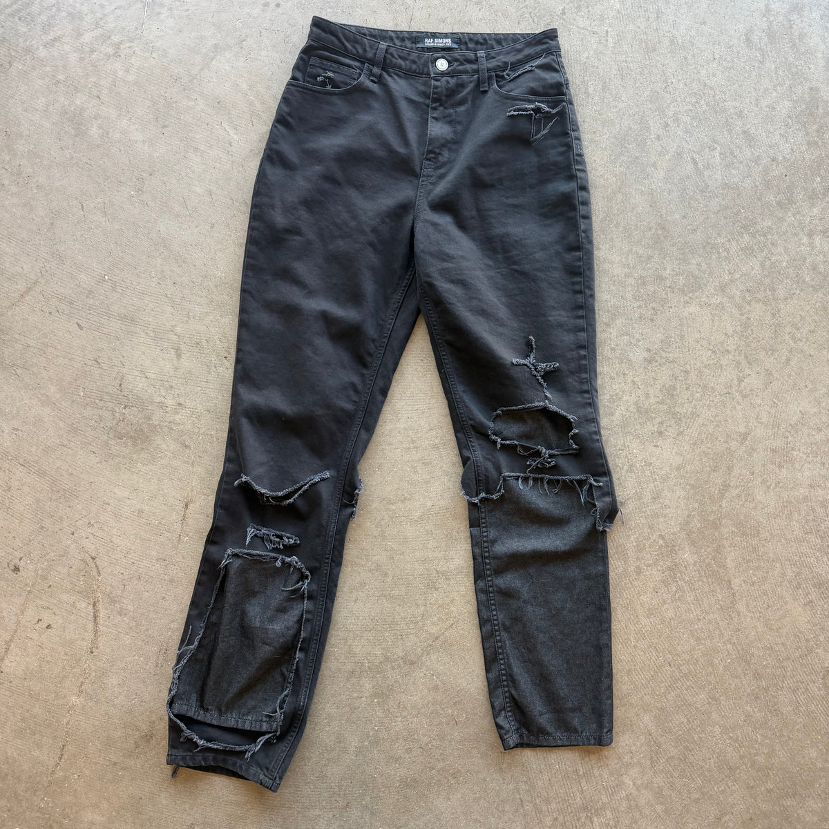 30x30 Raf Simons Double Layer Destroyed Denim