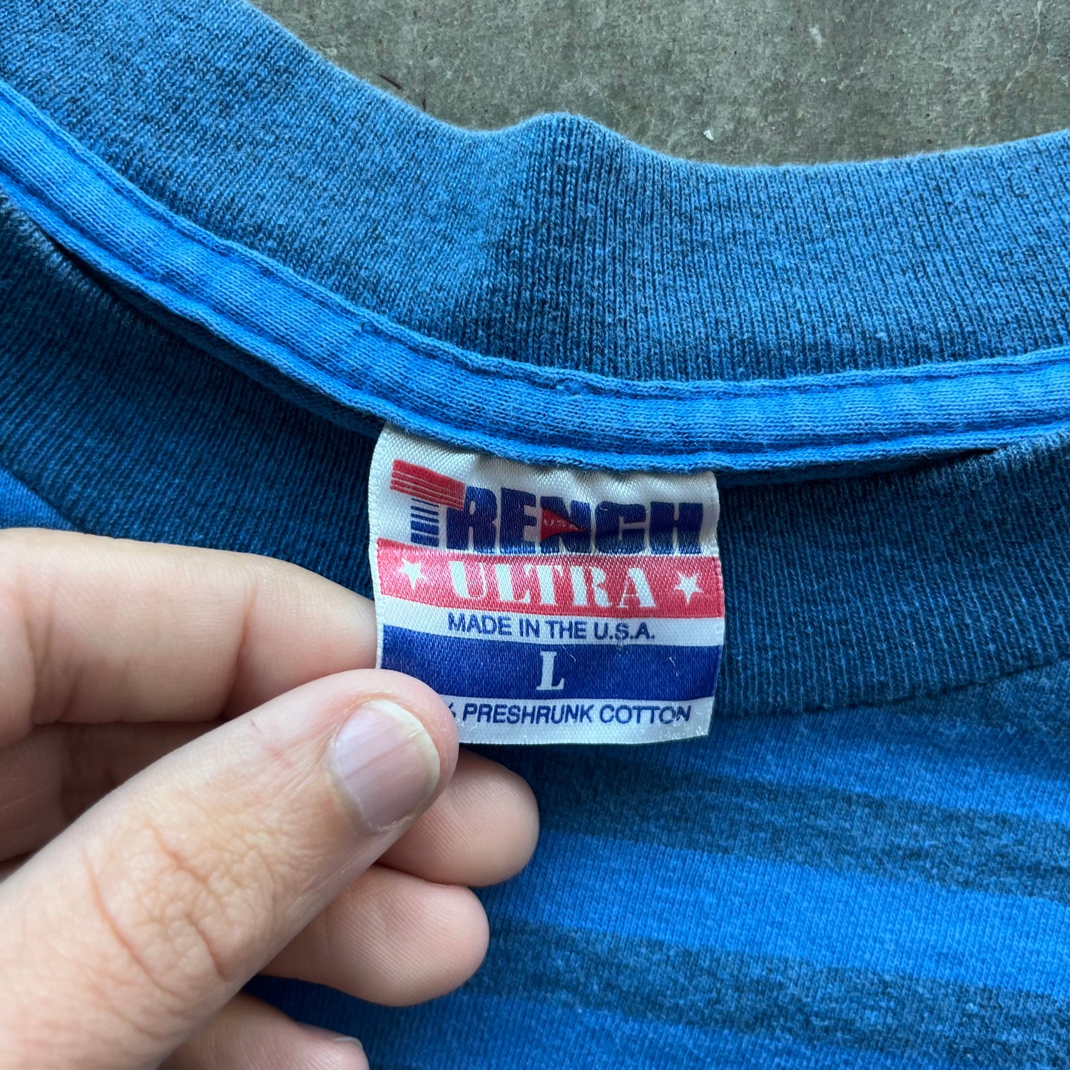 L 90s Striped Rangers Tee