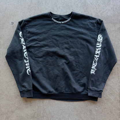 L Chrome Hearts Neck Logo Crewneck Black