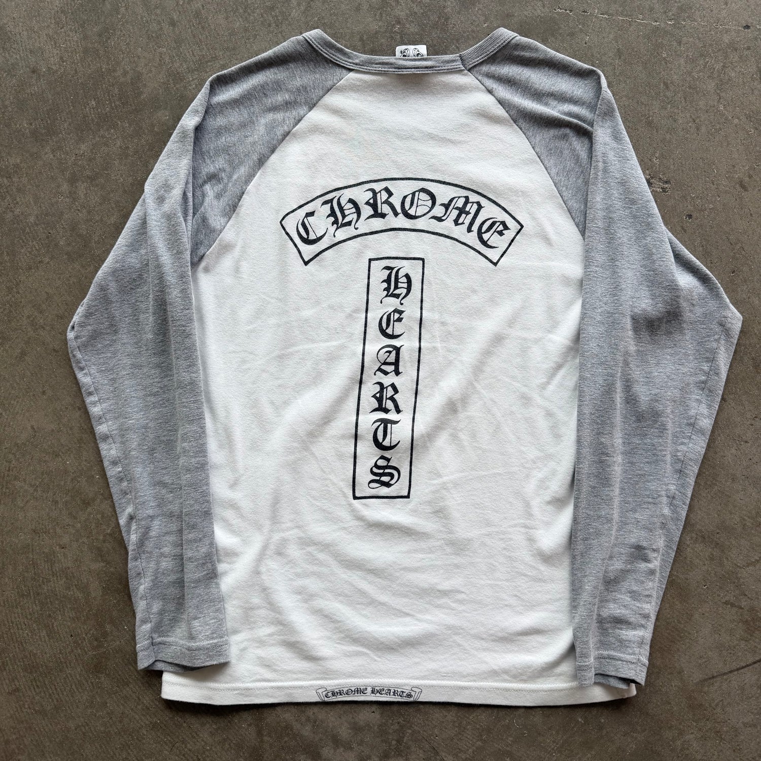 L Chrome Hearts Baseball Top White Gray
