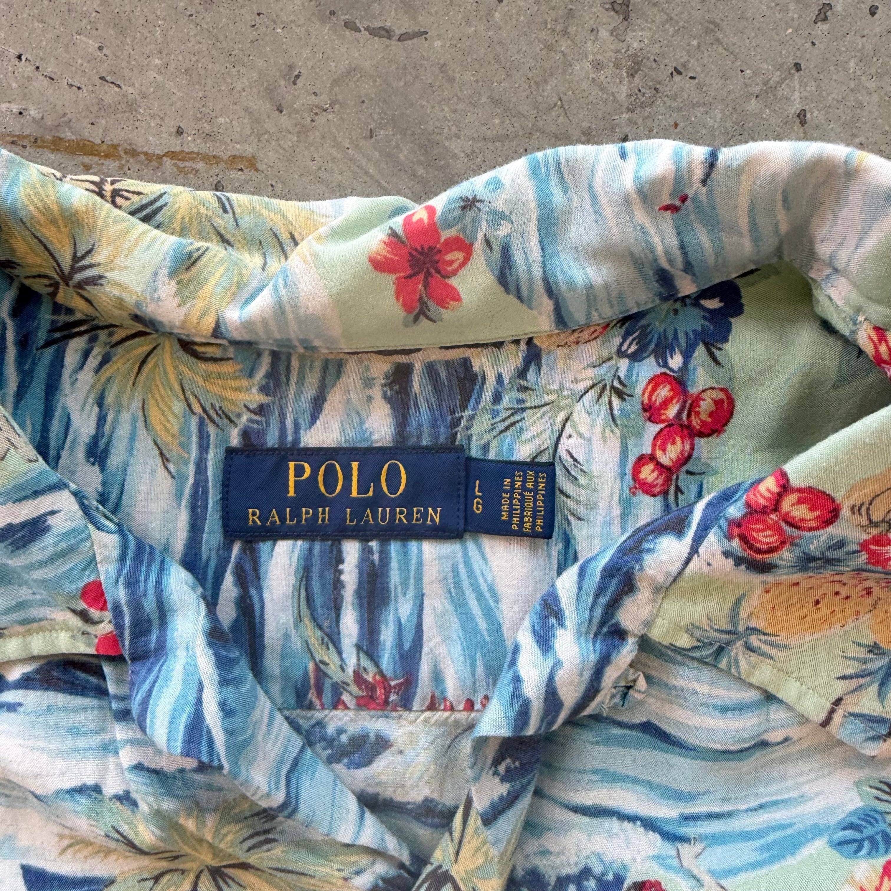 L 00s Polo Ralph Lauren Hula Girl Button Up