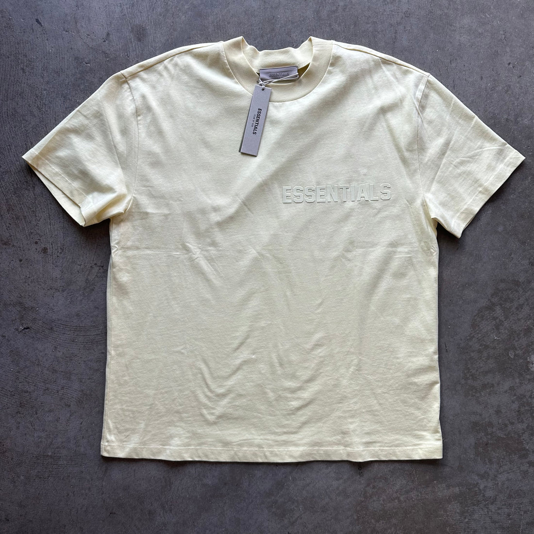 M Light Yellow Fear of God Essentials Tee