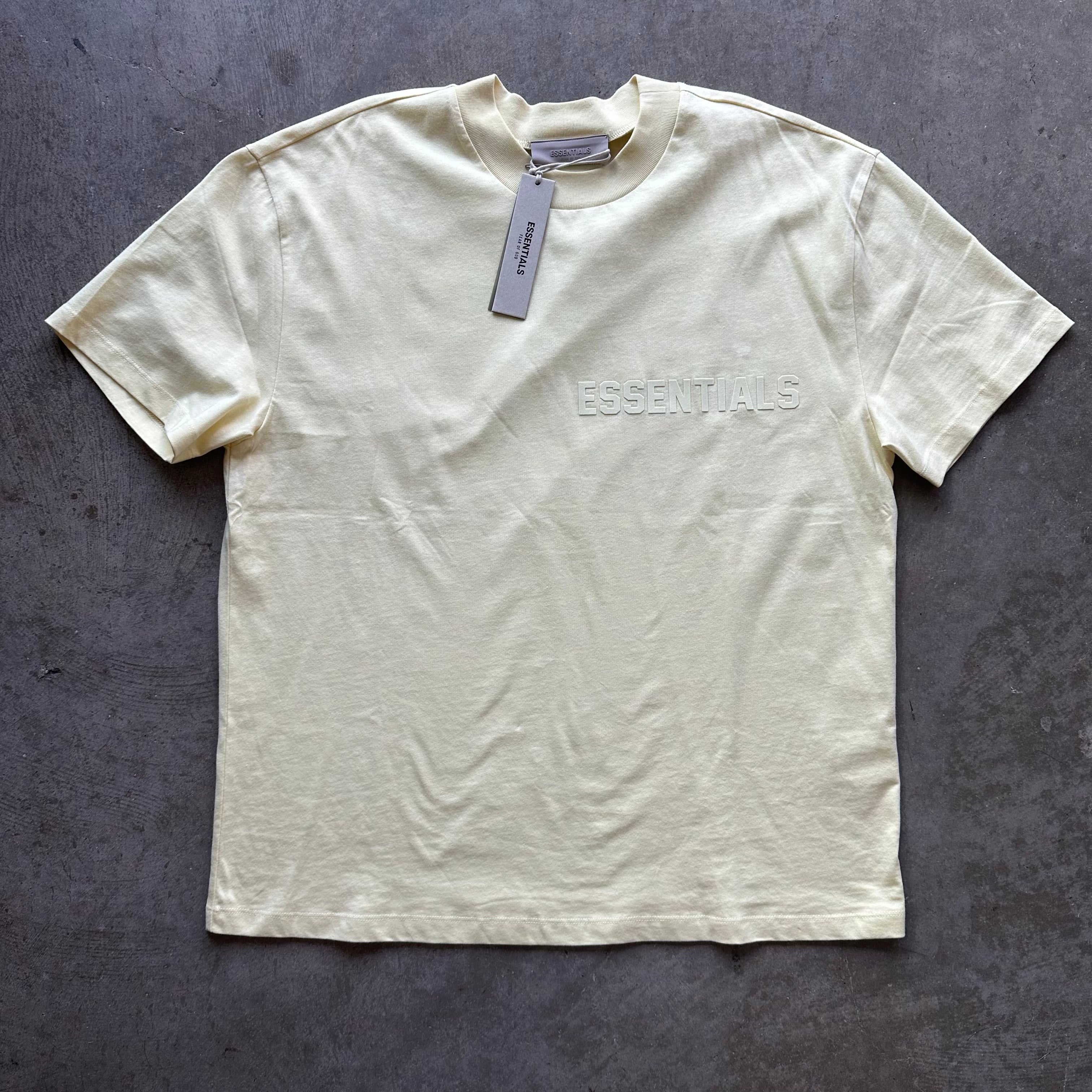 M Light Yellow Fear of God Essentials Tee