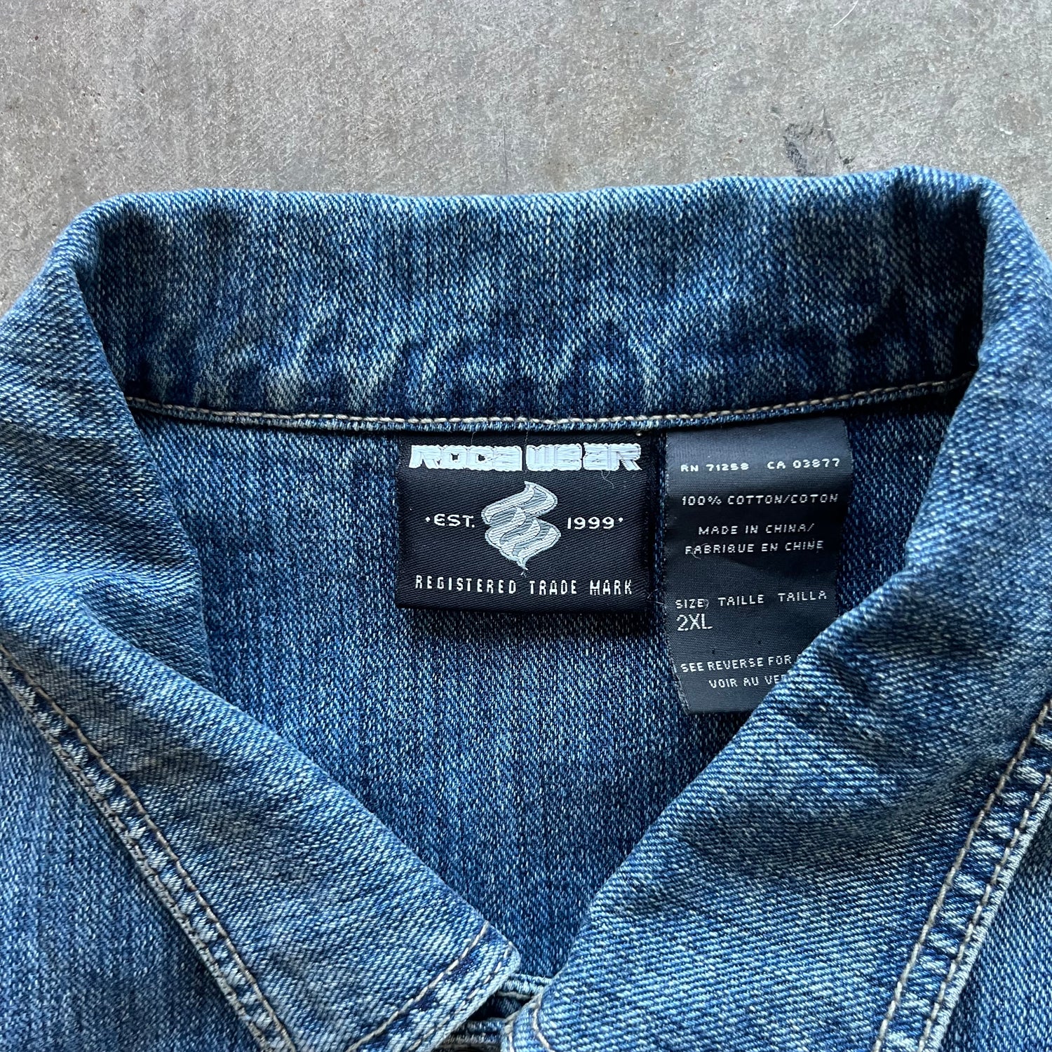 XXL 00s Roca Wear Denim Jacket
