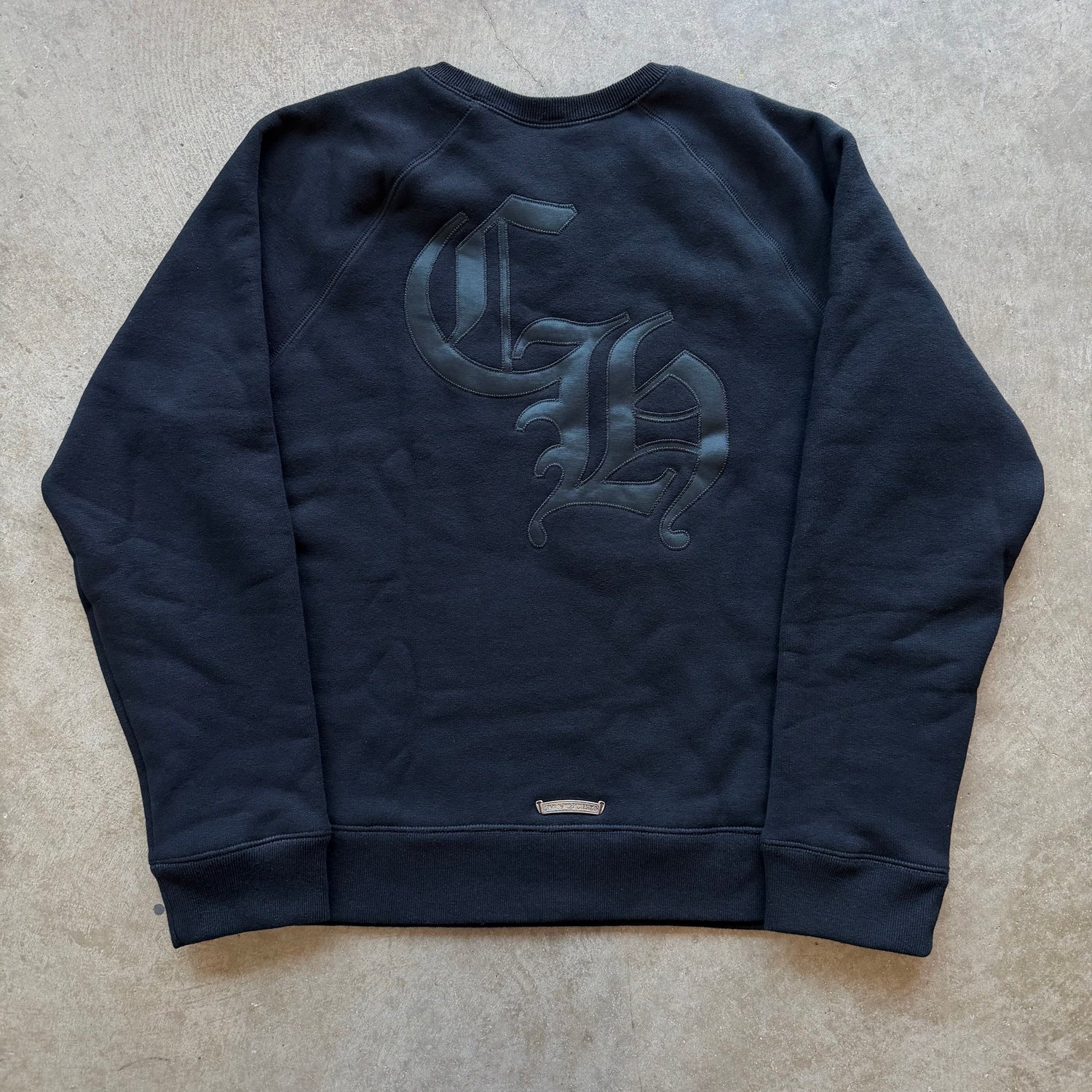 XL Chrome Hearts Nylon Patch 7–11 Crewneck Black