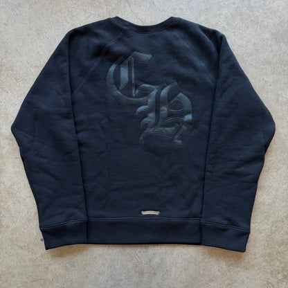XL Chrome Hearts Nylon Patch 7–11 Crewneck Black