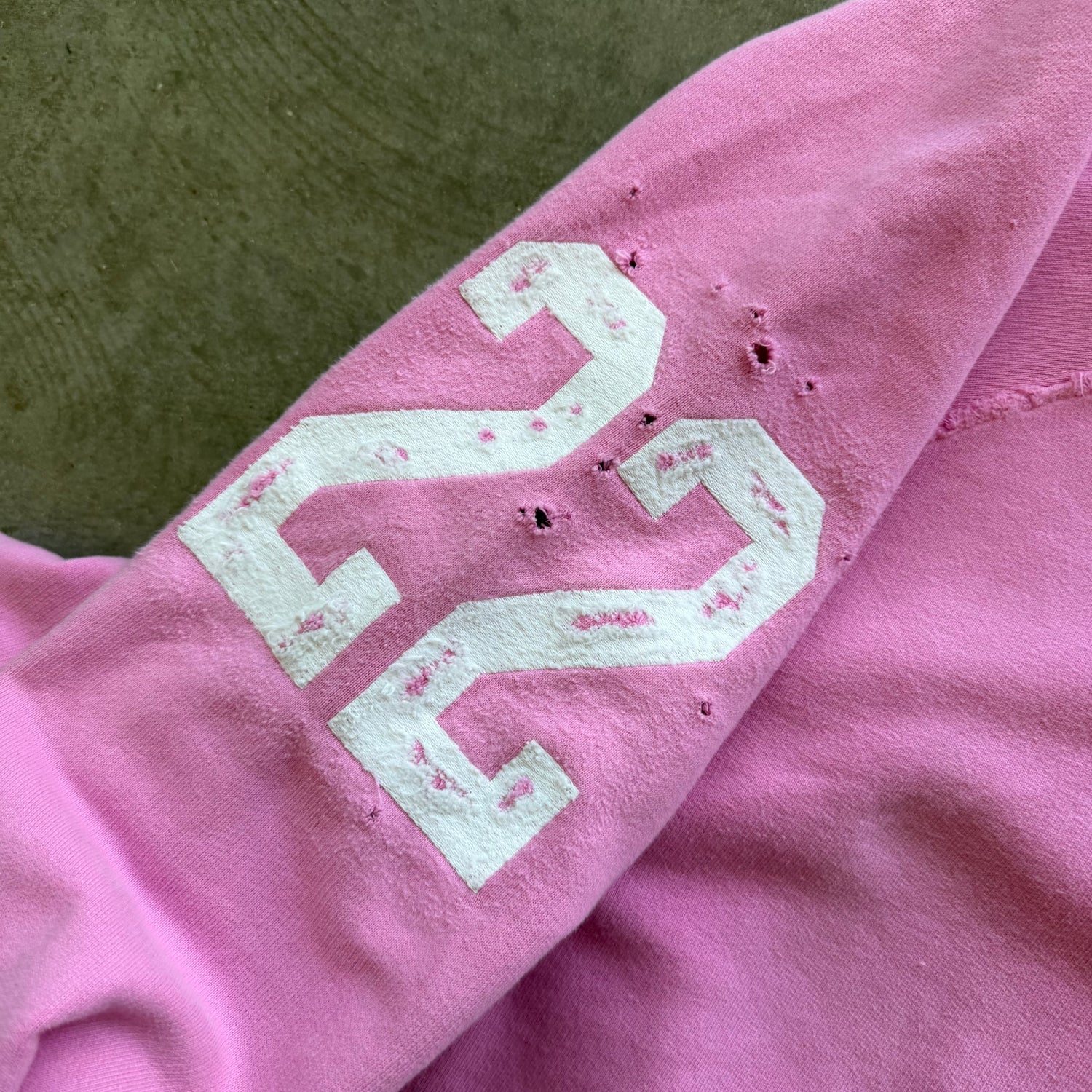 XXL Balenciaga Distressed Pink Polo Zipup