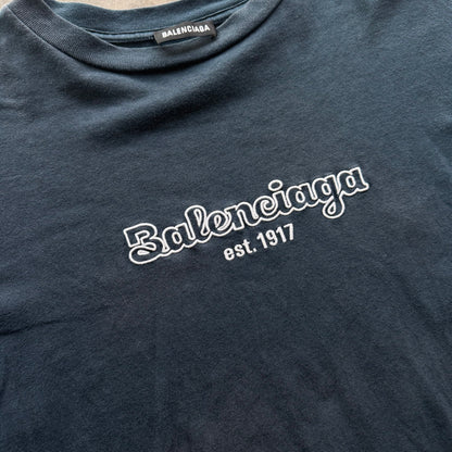 XL Balenciaga Logo Tee Black