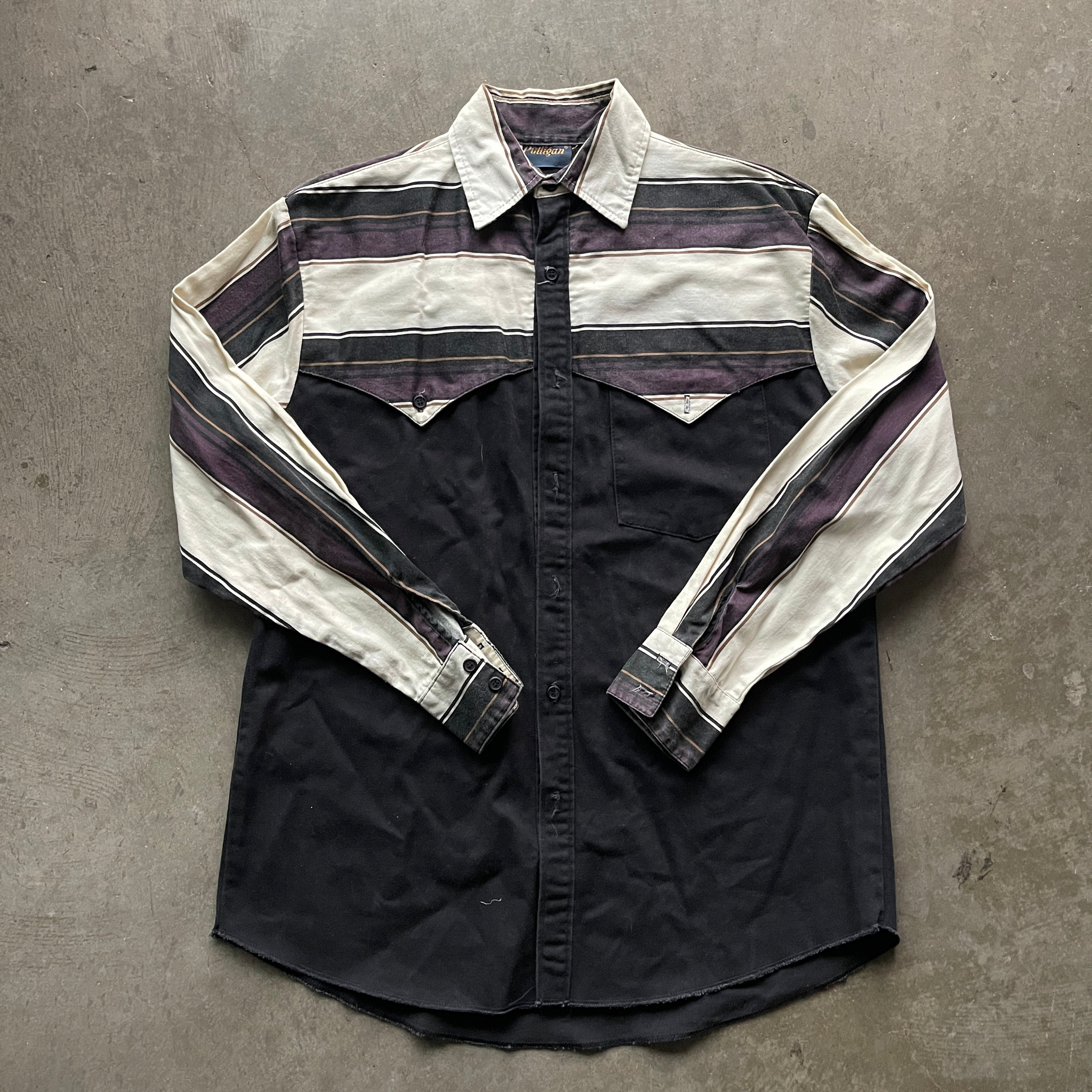 M 80s Western Button Up