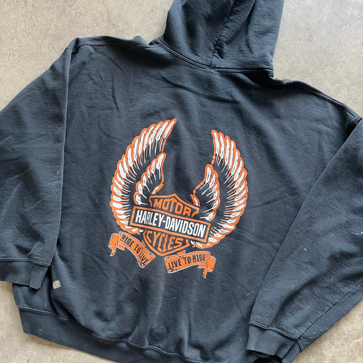 XXL 90s Faded Harley Hoodie