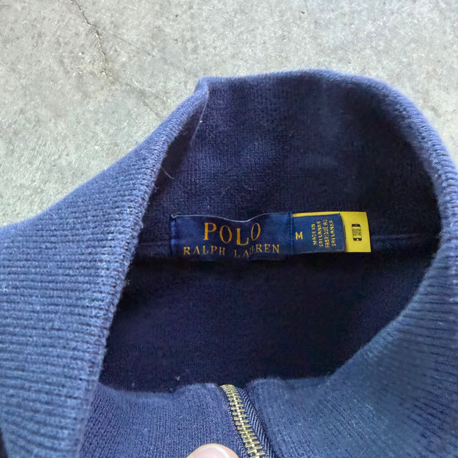 M Navy Polo Quarter Zip