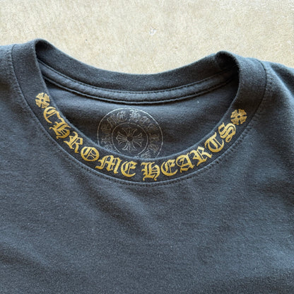 L Chrome Hearts Olive Neck Logo Tee