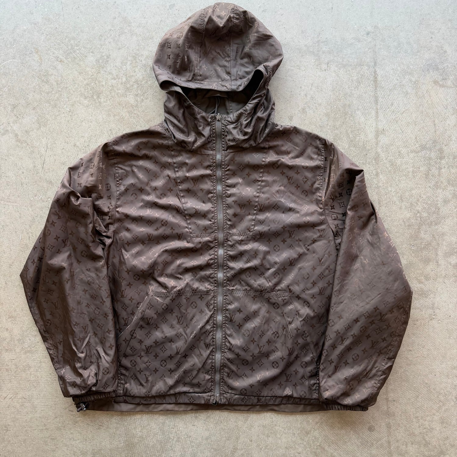 Louis Vuitton Reversible Nylon Windbreaker Brown