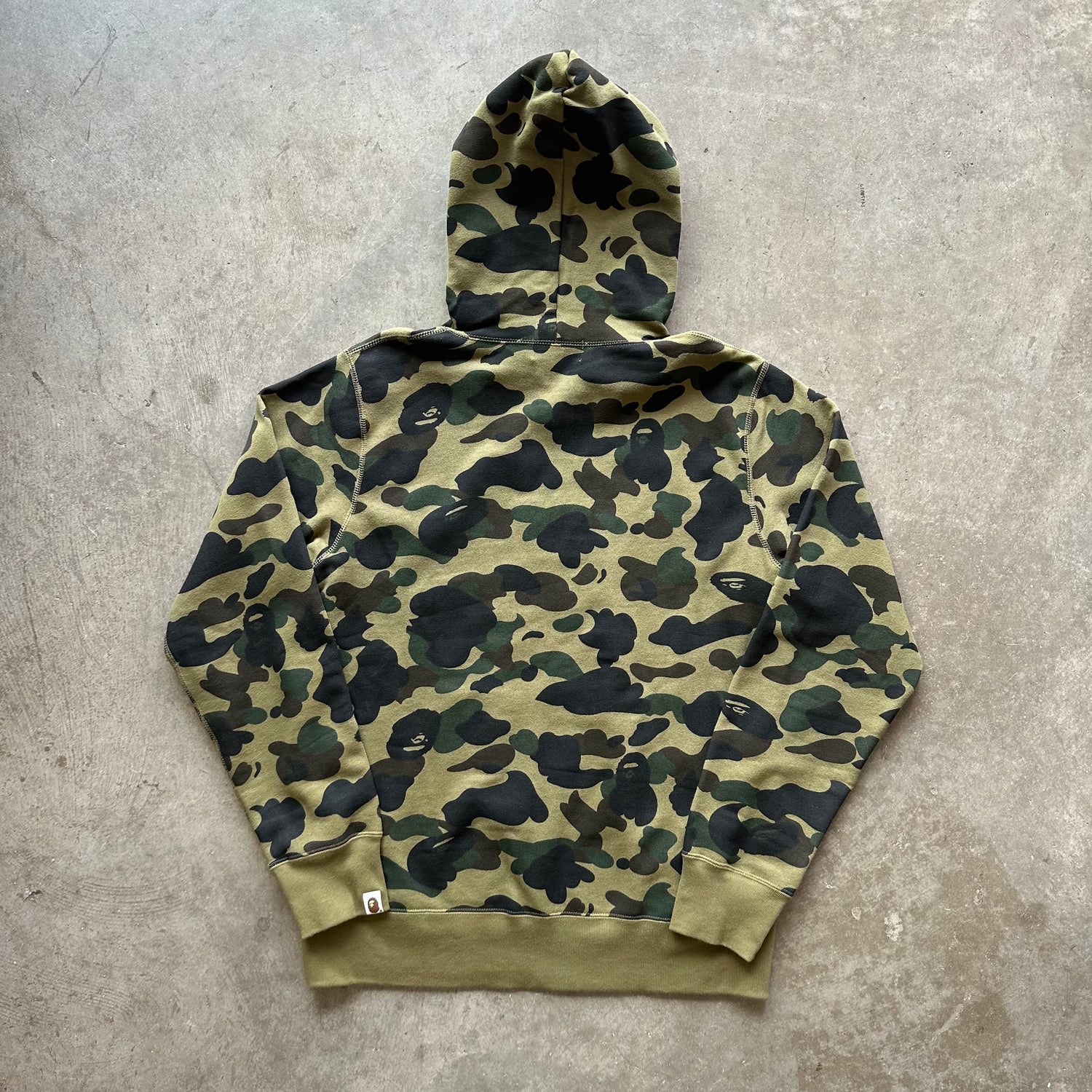 XL Bape Camo Spellout Hoodie