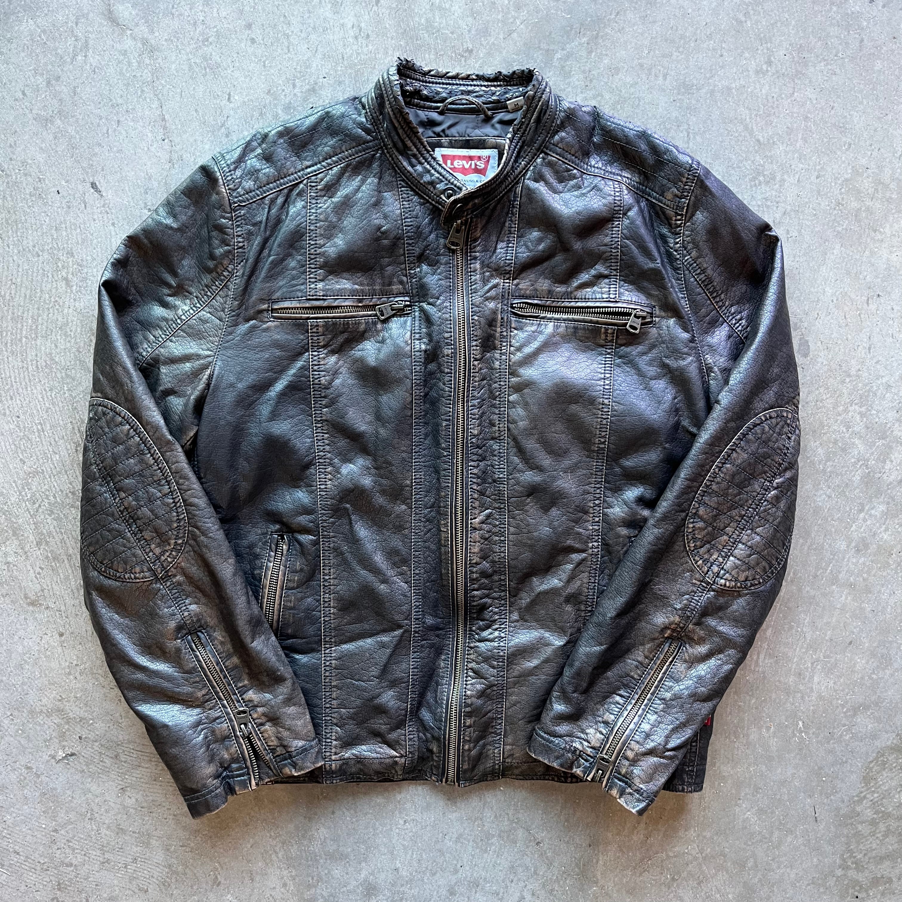 M 00s Faux Leather Levis Jacket