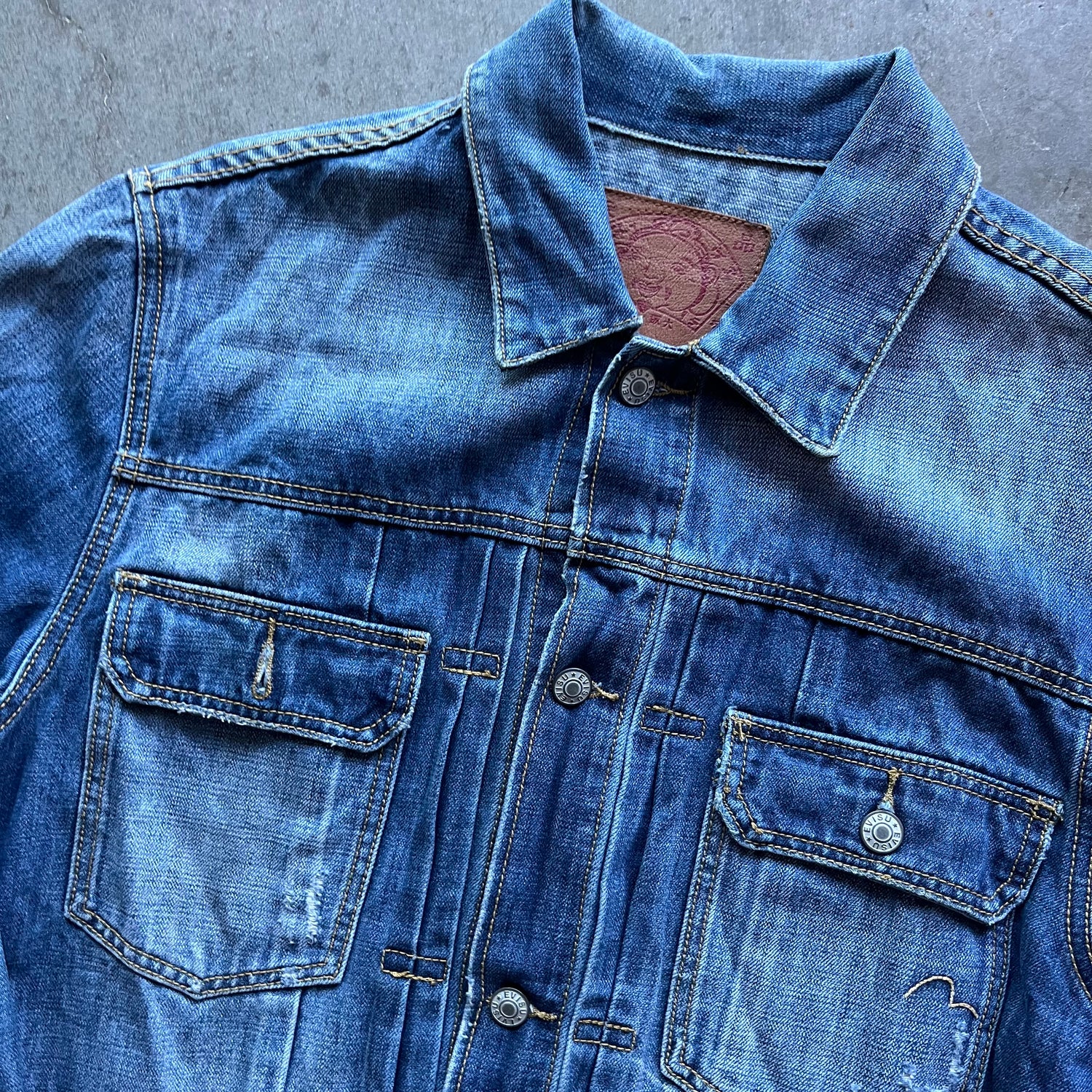 XL Blank Denim Evisu Jacket