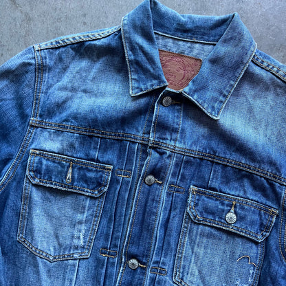XL Blank Denim Evisu Jacket