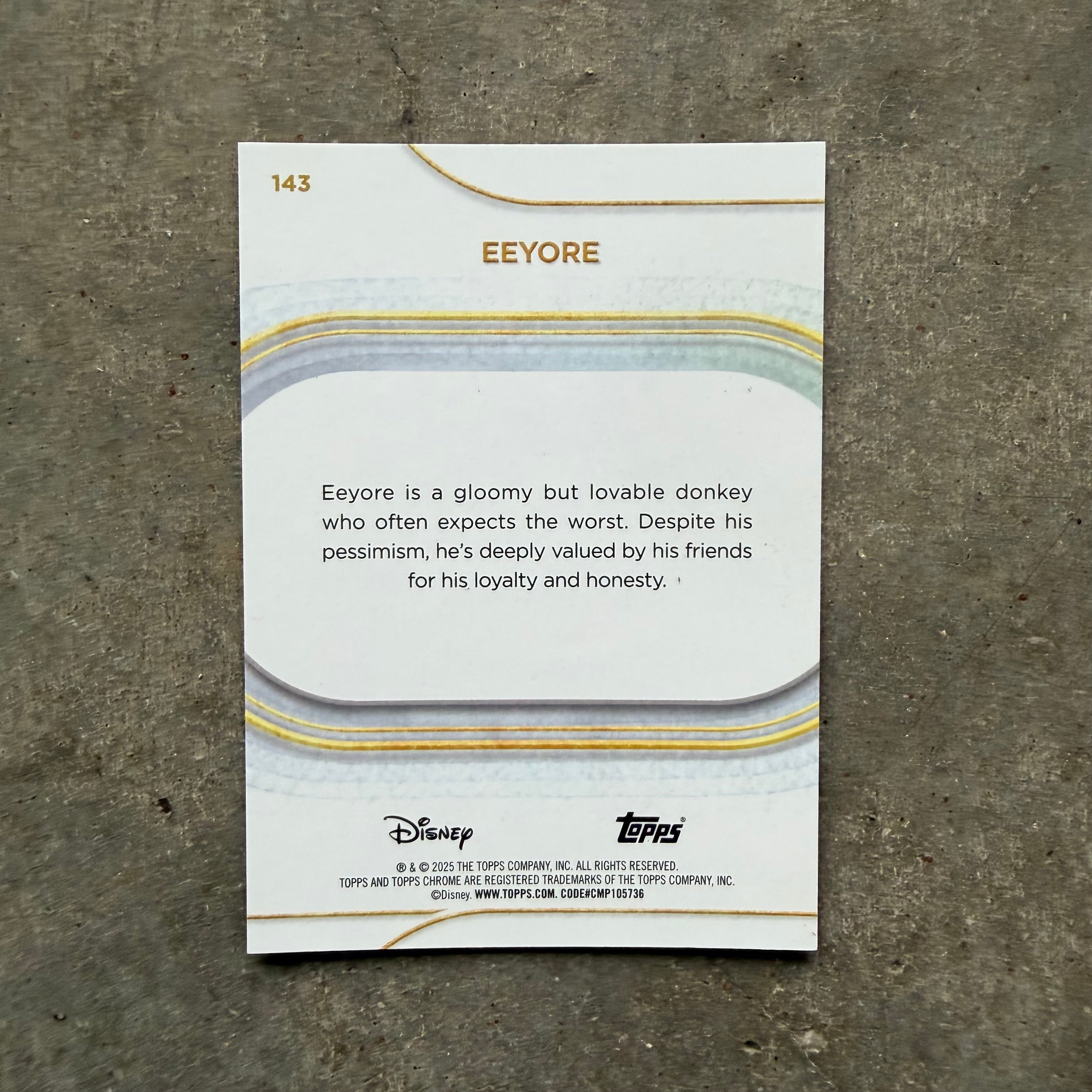 Eeyore Disney Topps Chrome /299