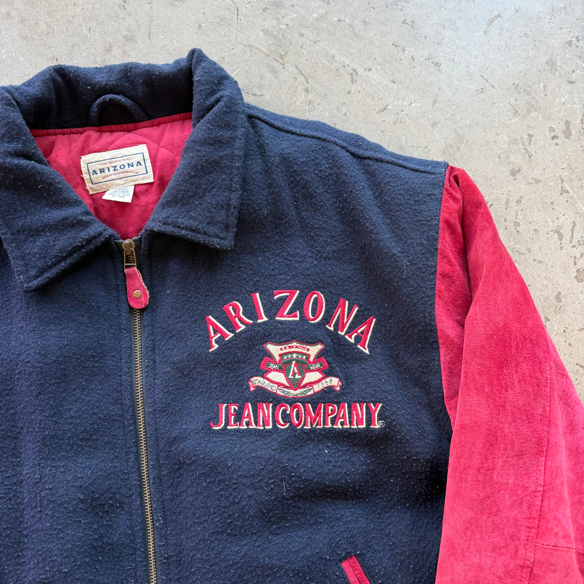 L 00s Arizona Jean Co Varsity Jacket