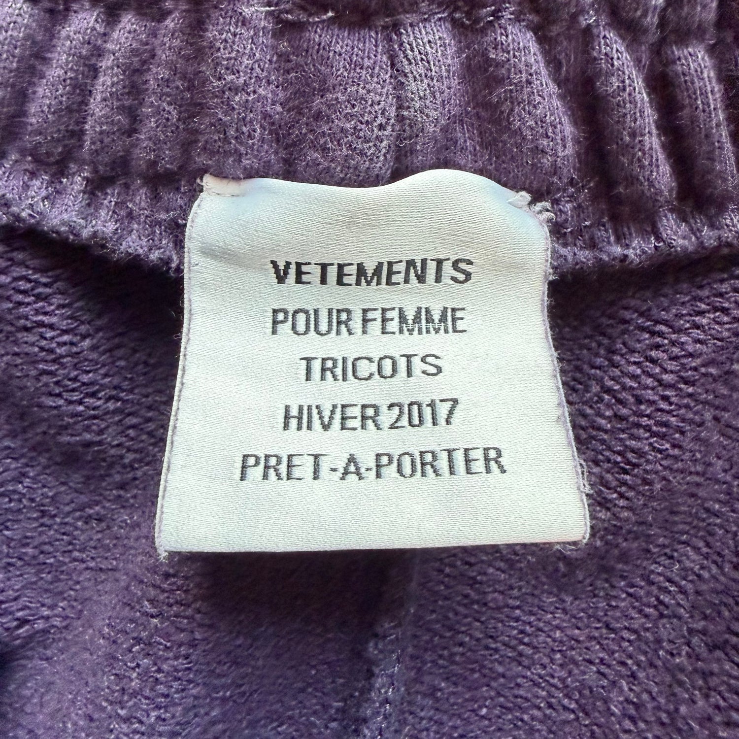 M Vetements Sexual Fantasies Sweatpants