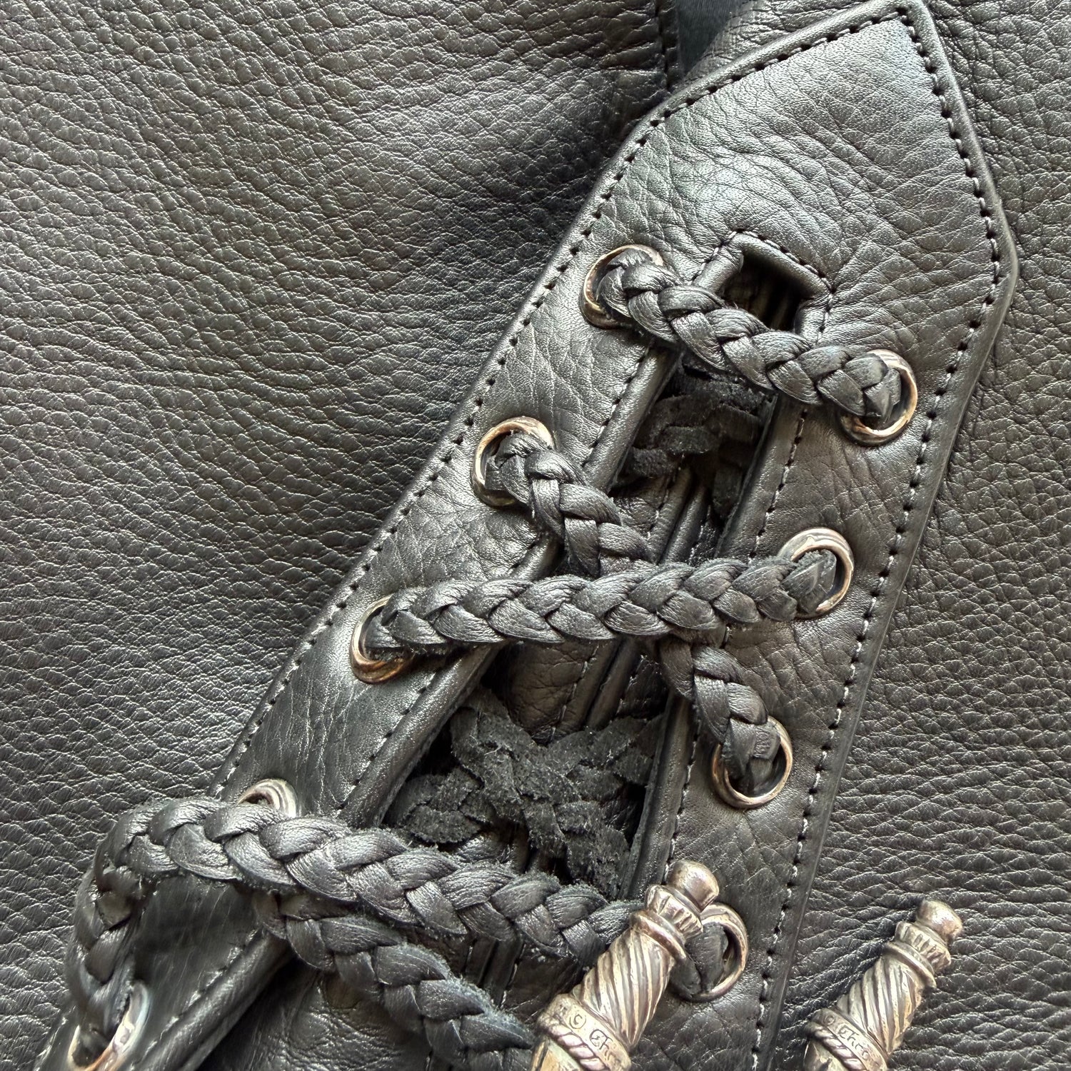 S Chrome Hearts Leather Vest