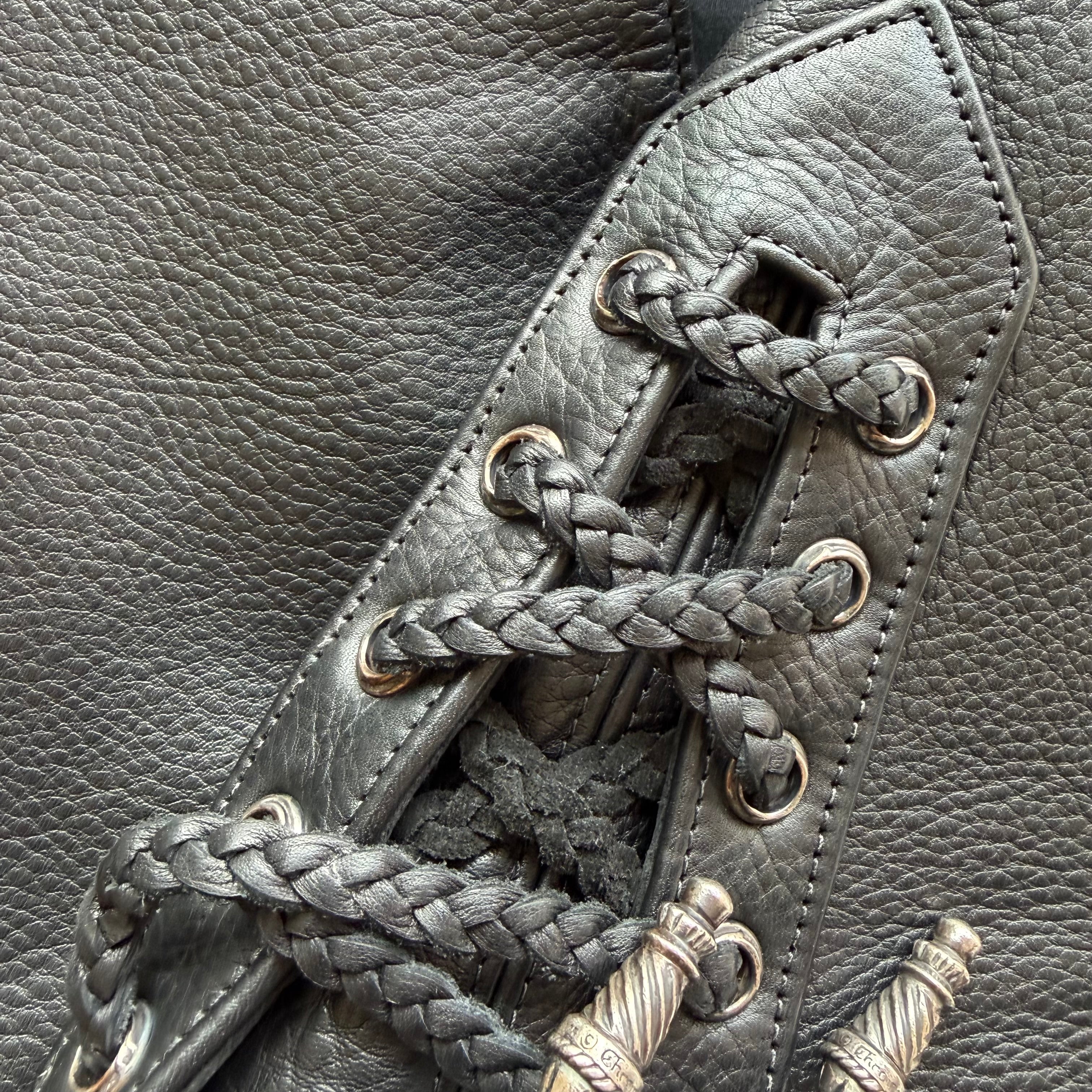 S Chrome Hearts Leather Vest