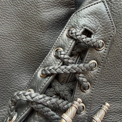 S Chrome Hearts Leather Vest
