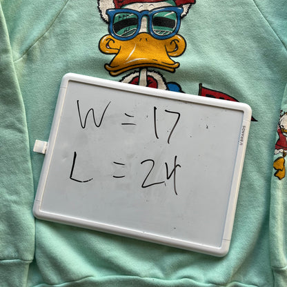 M 80s Donald Duck Cheerleader Crewneck