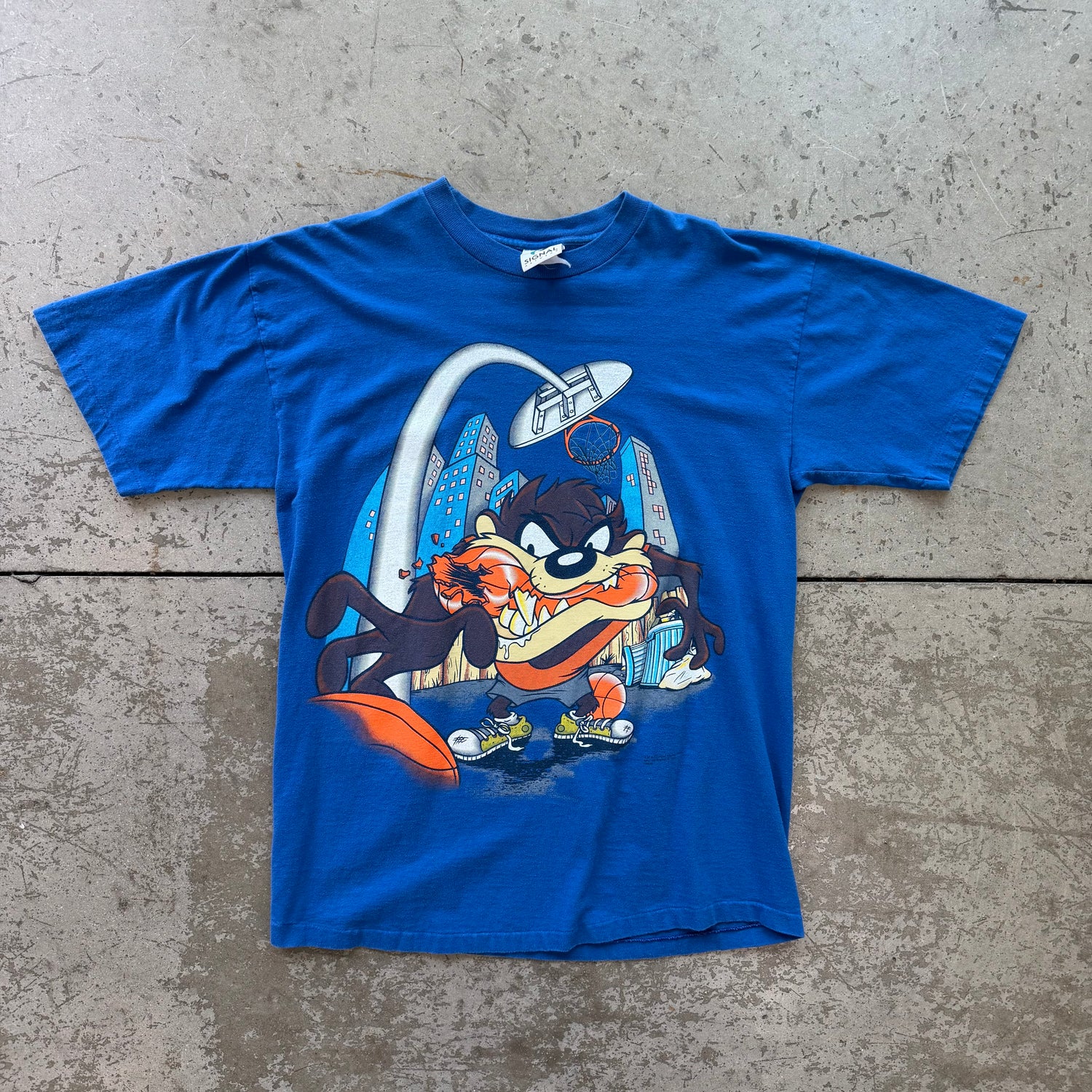 L 90s Taz Basketball Tee