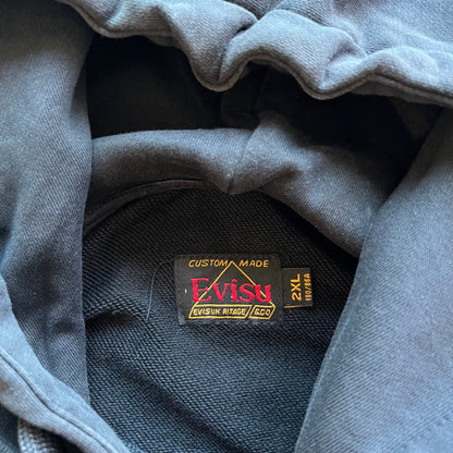 L Black Evisu Dragon Hoodie