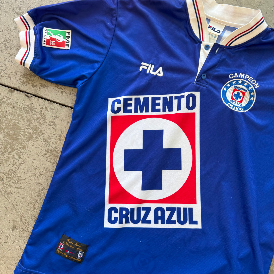 L 90s Cruz Azul Fila Jersey