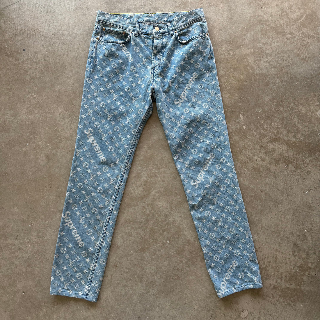 33x32 Louis Vuitton x Supreme Jacquard Denim