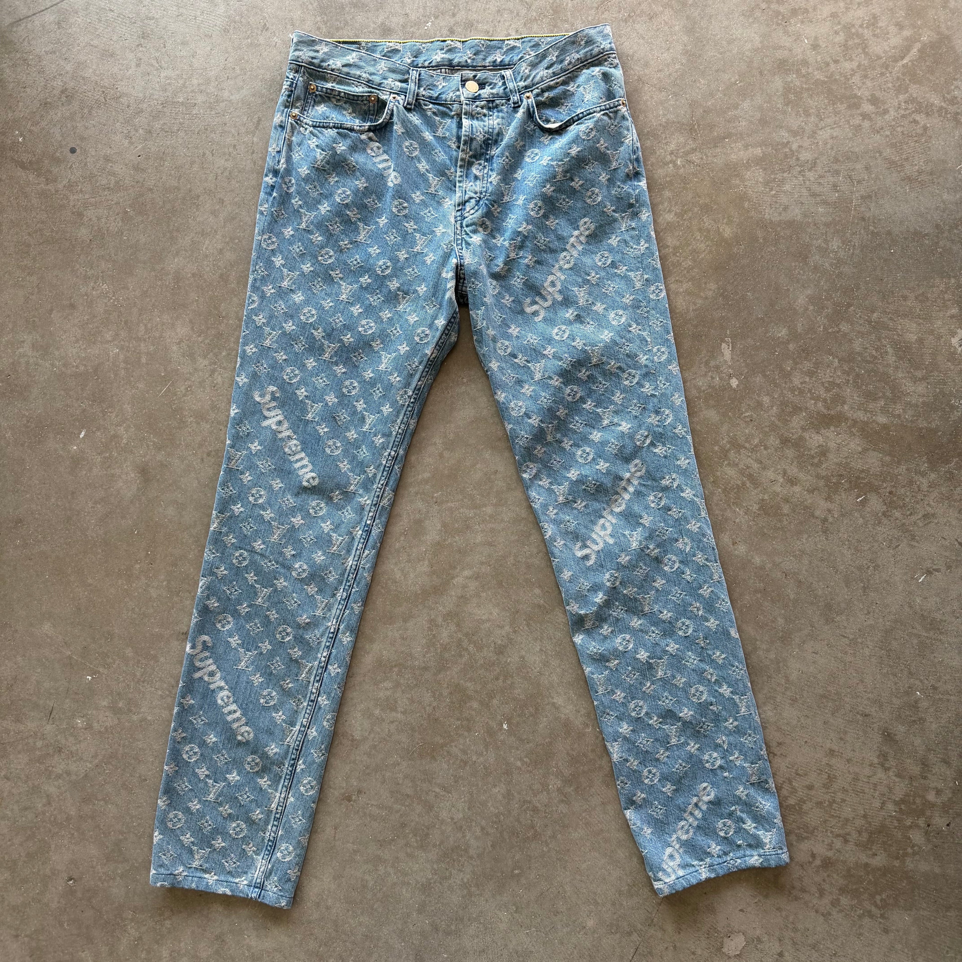 33x32 Louis Vuitton x Supreme Jacquard Denim