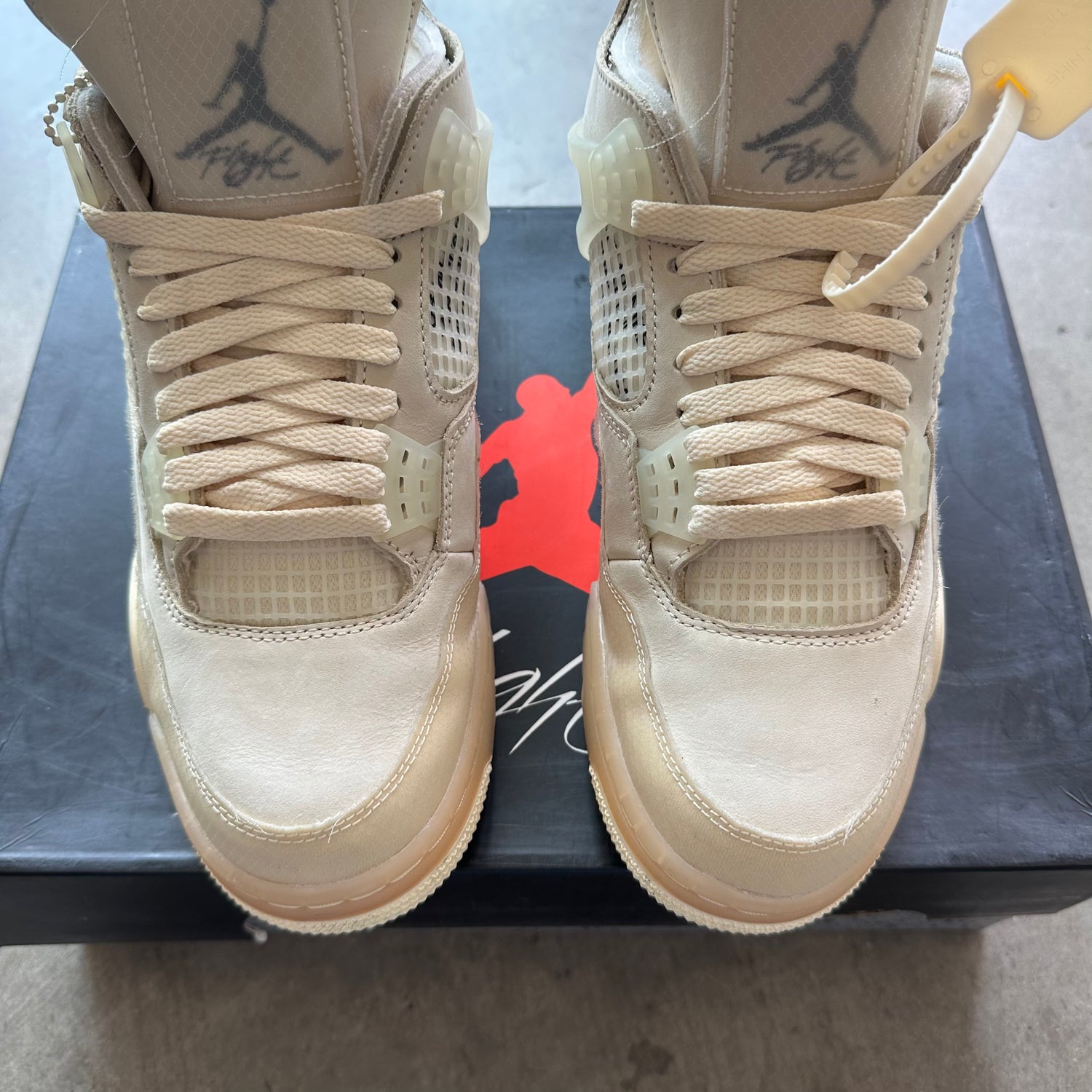 7.5 Used Jordan 4 Off White