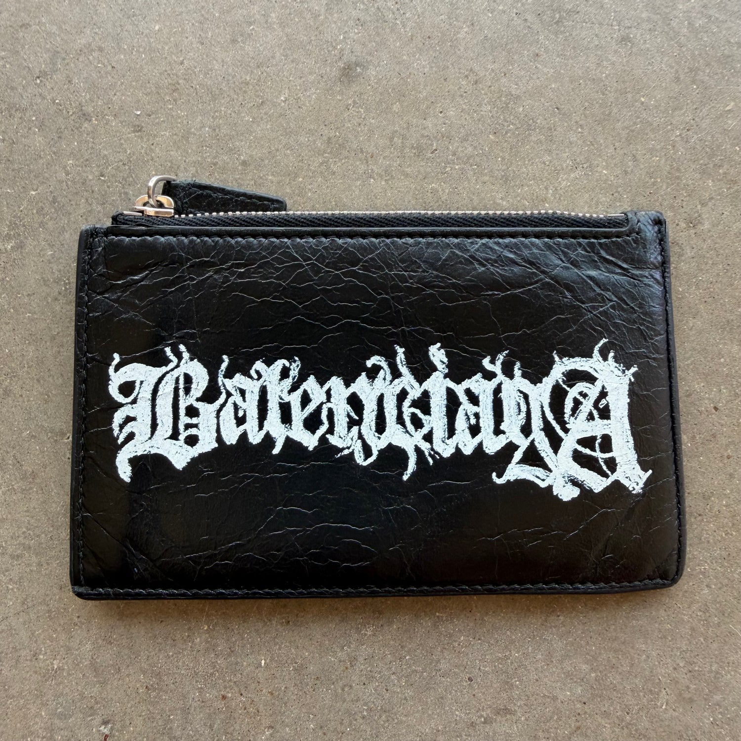 Balenciaga Cash Card Holder DIY Metal Logo Black