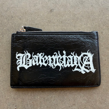Balenciaga Cash Card Holder DIY Metal Logo Black