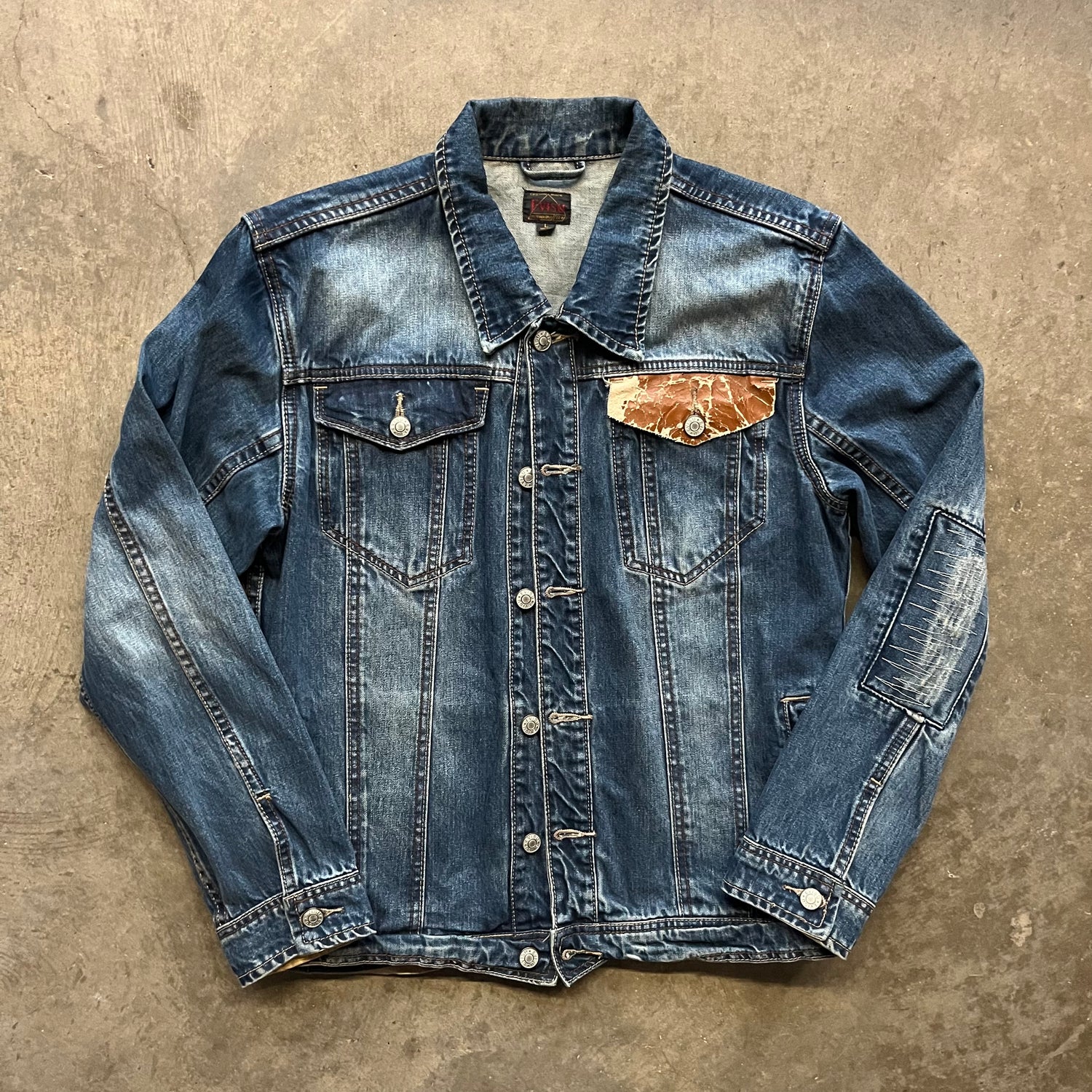 L 00s Evisu Patch Denim Jacket