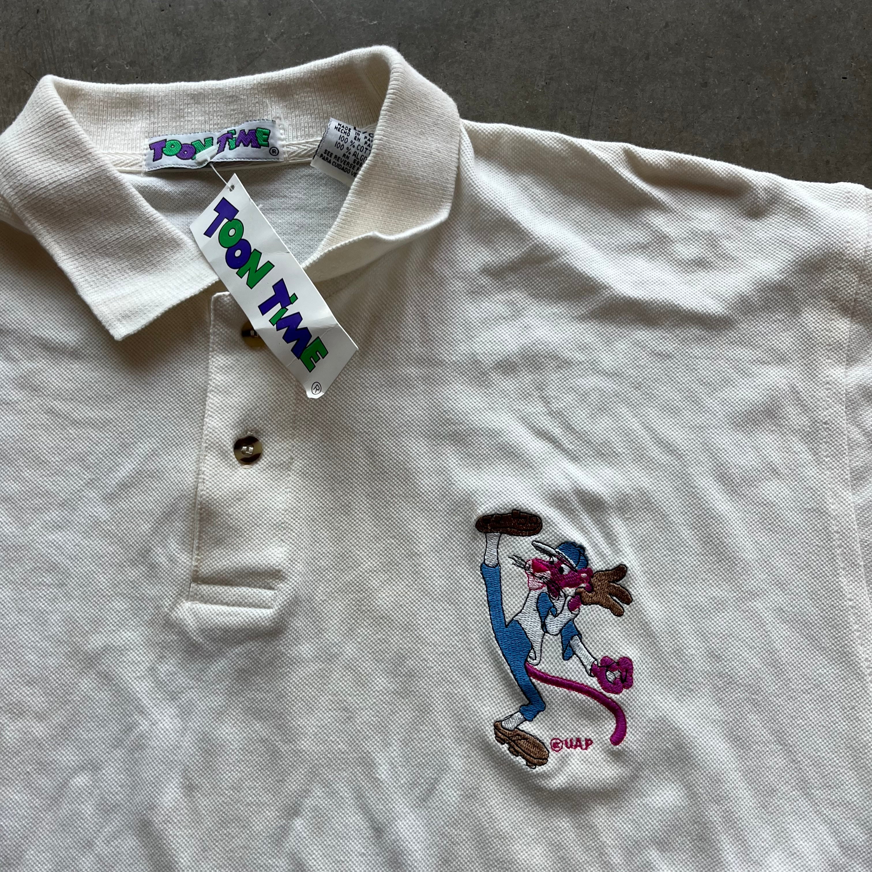 L 90s Toon Time Pink Panther Polo