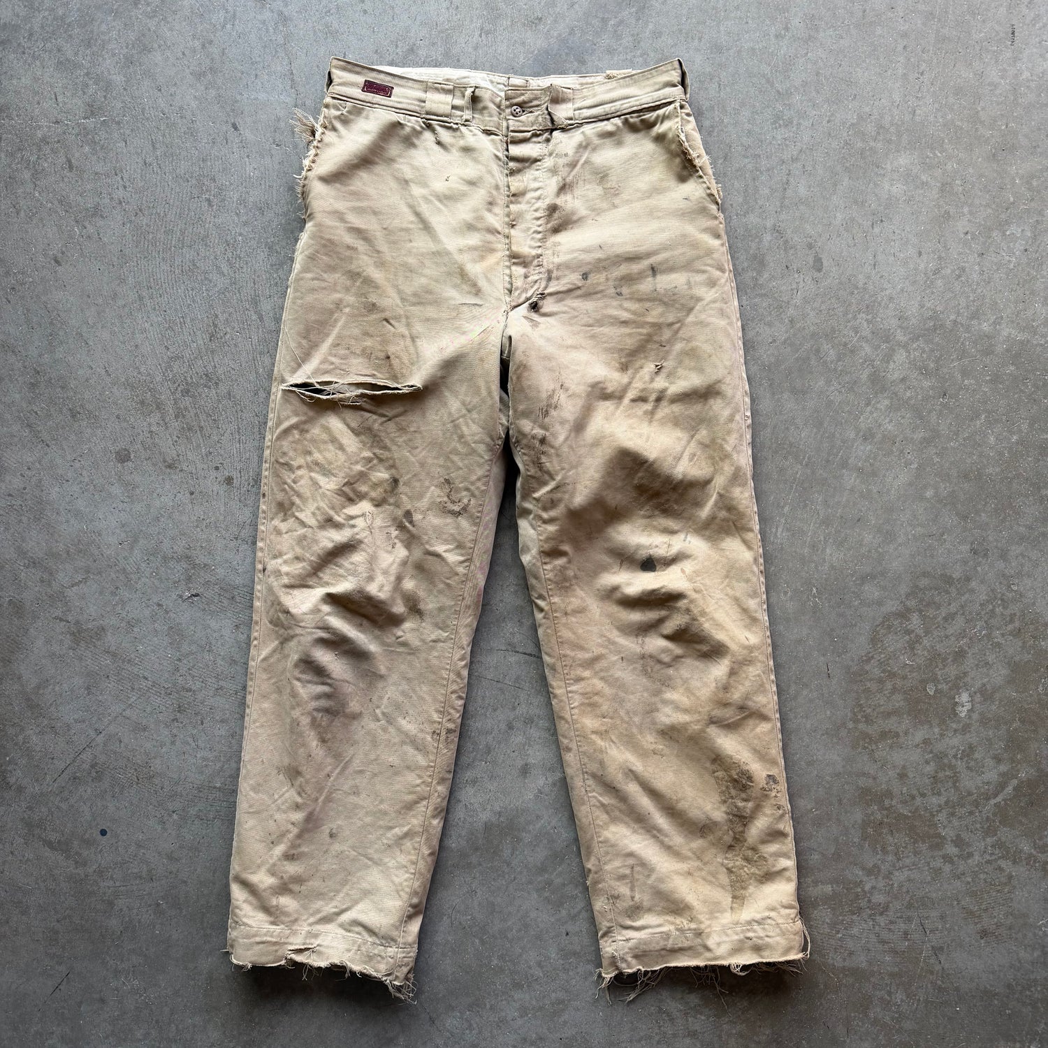 34x30 1940s Dickies Army Cloth Wool Lined Pants