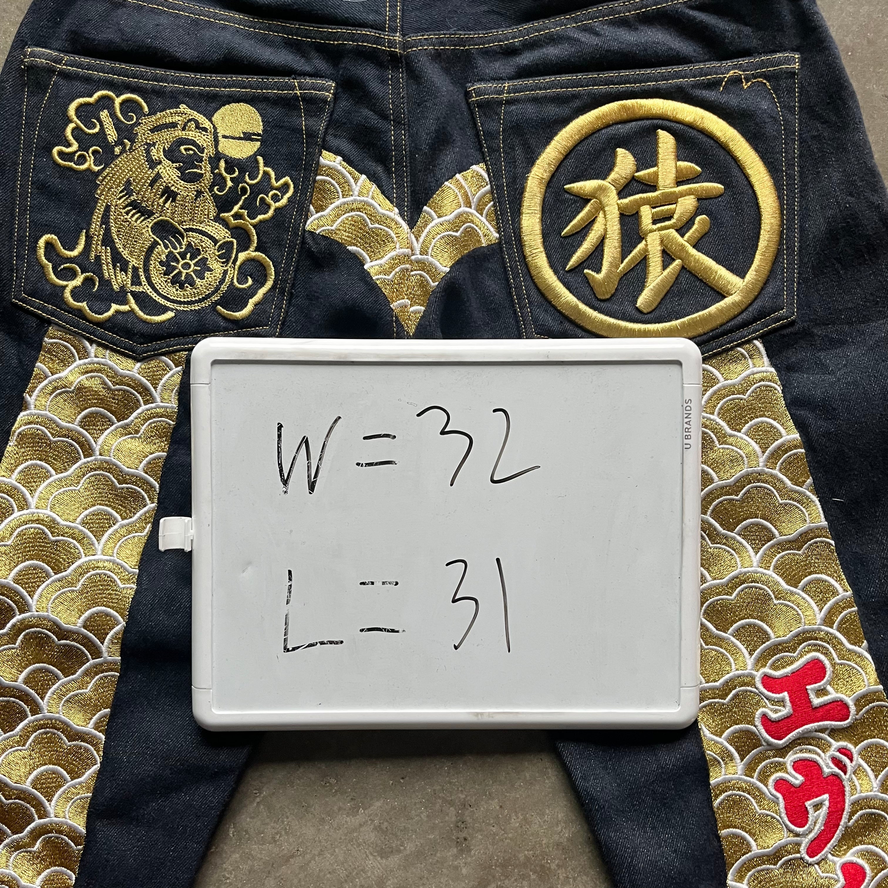 32x31 00s Gold Evisu Jeans