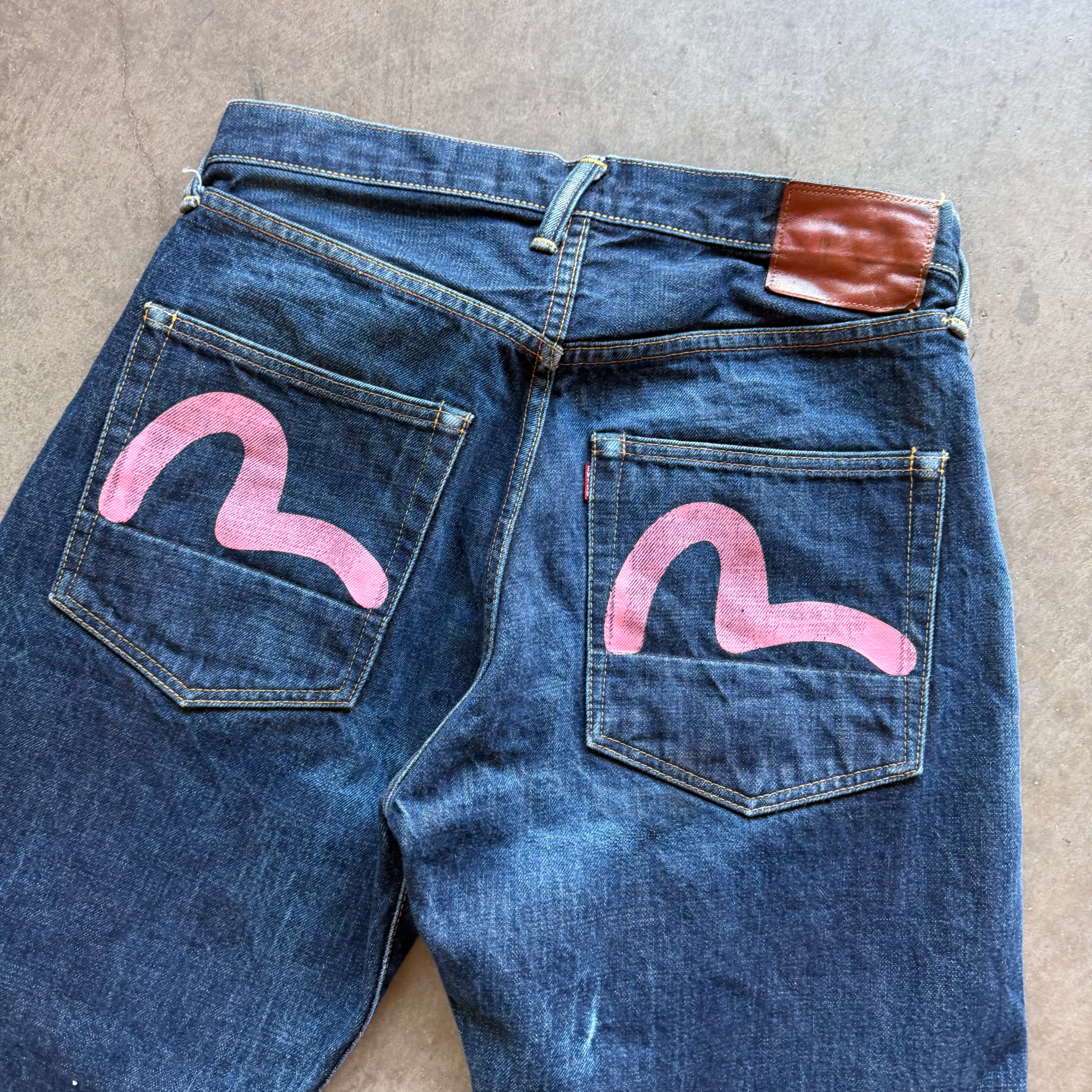 32x28 Pink Seagull Evisu Jeans