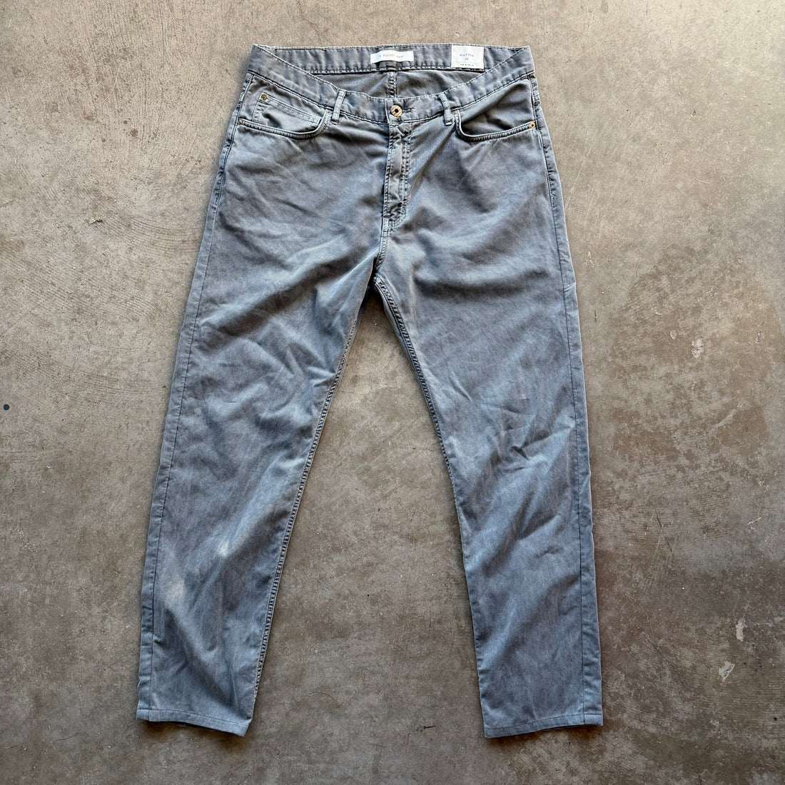 33x30 Grey Corduroy Billy Reid Pants
