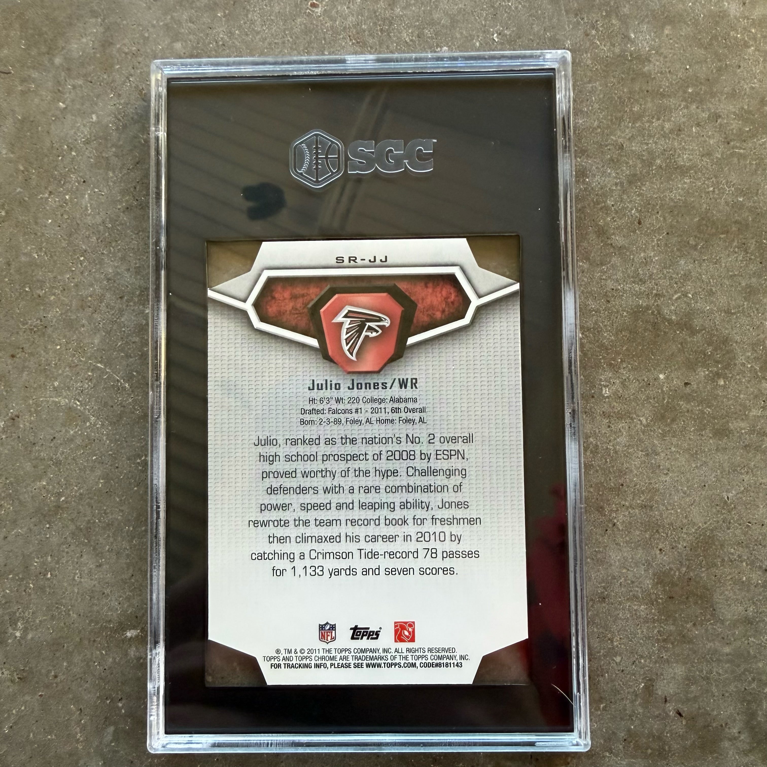 Julio Jones 2011 Topps Chrome Superlative Rookies SGC 10