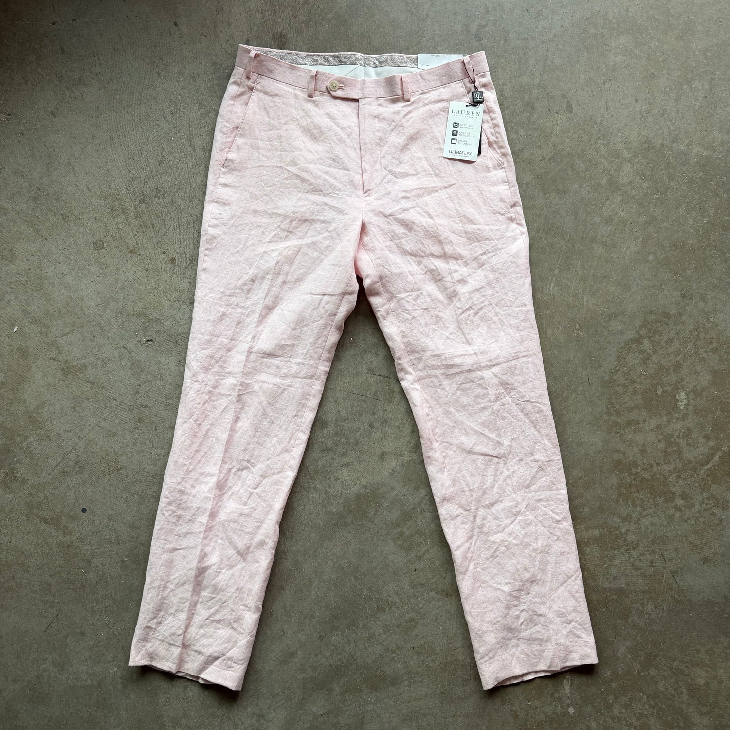 35x32 Lauren Ralph Lauren Pink Linen Pants