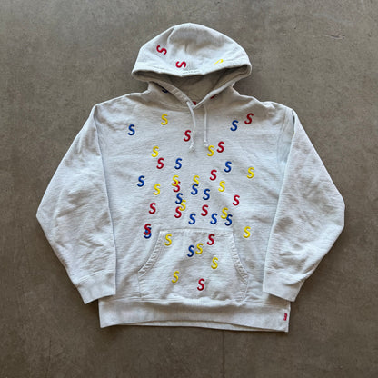 LSupreme Embroidered S Hoodie Gray